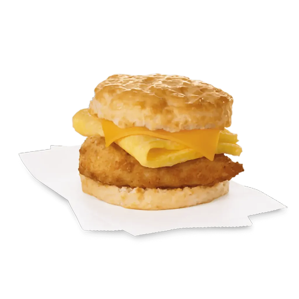 Chick-fil-A Breakfast Menu Chicken, Egg & Cheese Biscuit